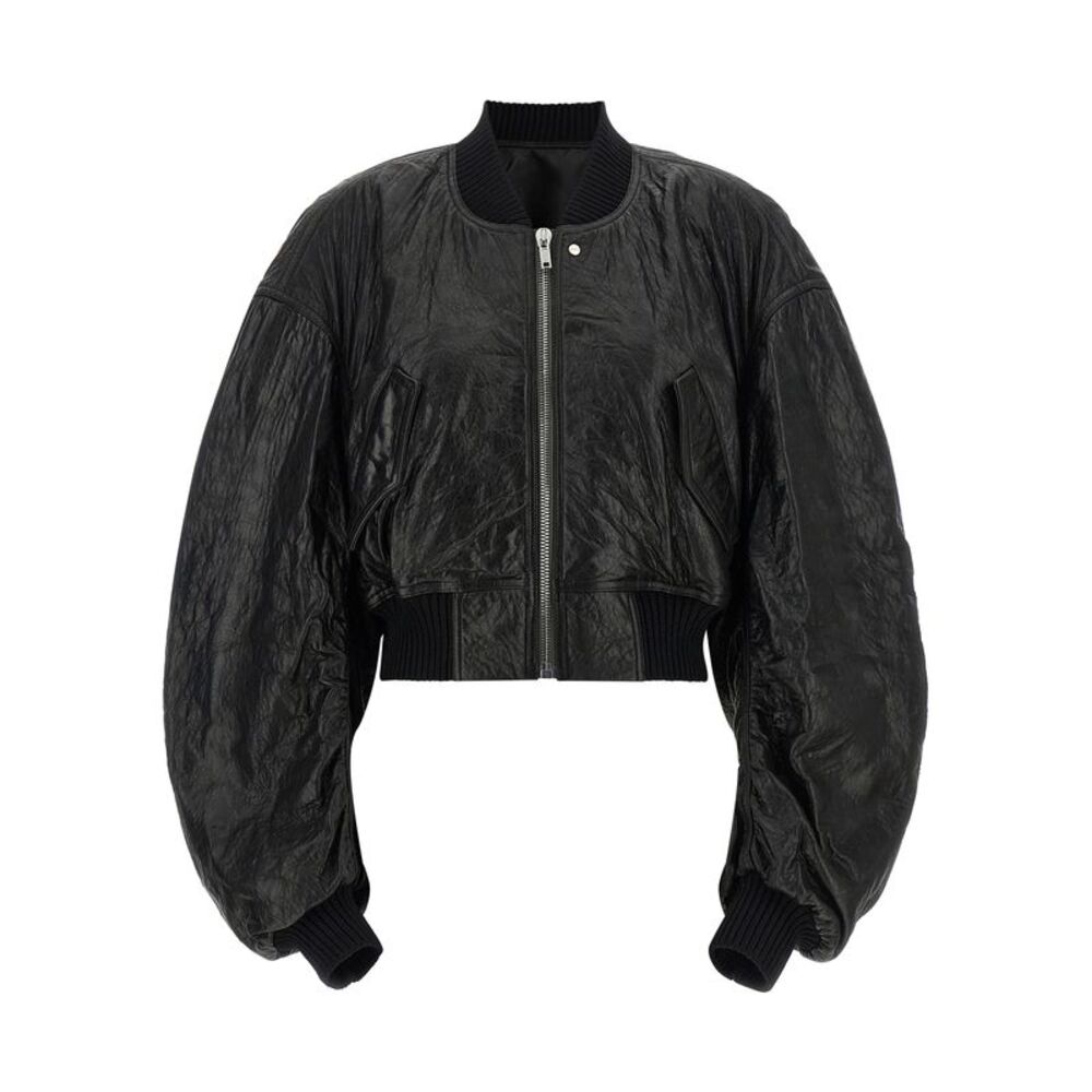 Rick Owens Black Lamb Leather Leather Women's Jacket